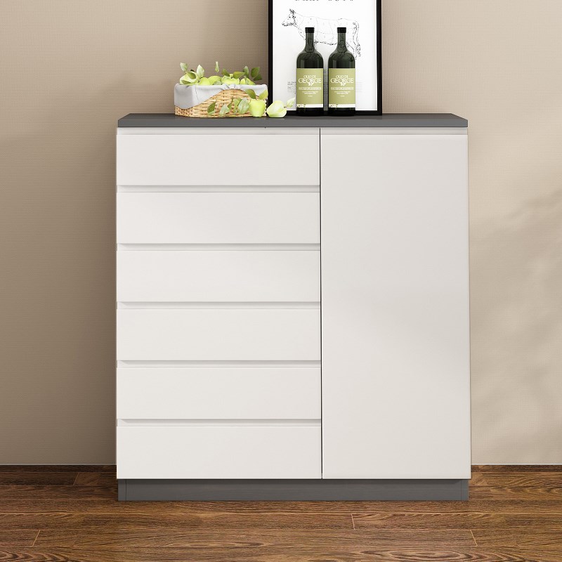 实木五斗柜卧室现代简约奶油风收纳柜客厅靠墙抽屉式储物柜五斗橱