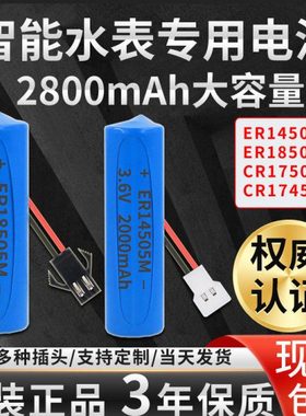 ER14505/18505M智能水表电池CR17505/17450 IC插卡水表锂3V/3.6V