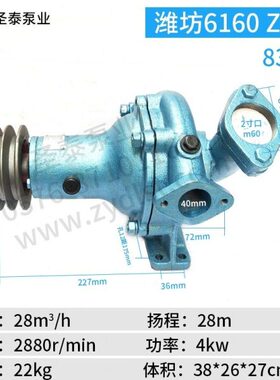 潍坊R 6160-zc6/ZC5 (83.00)离心式水泵 江浙沪皖包快递其他物流