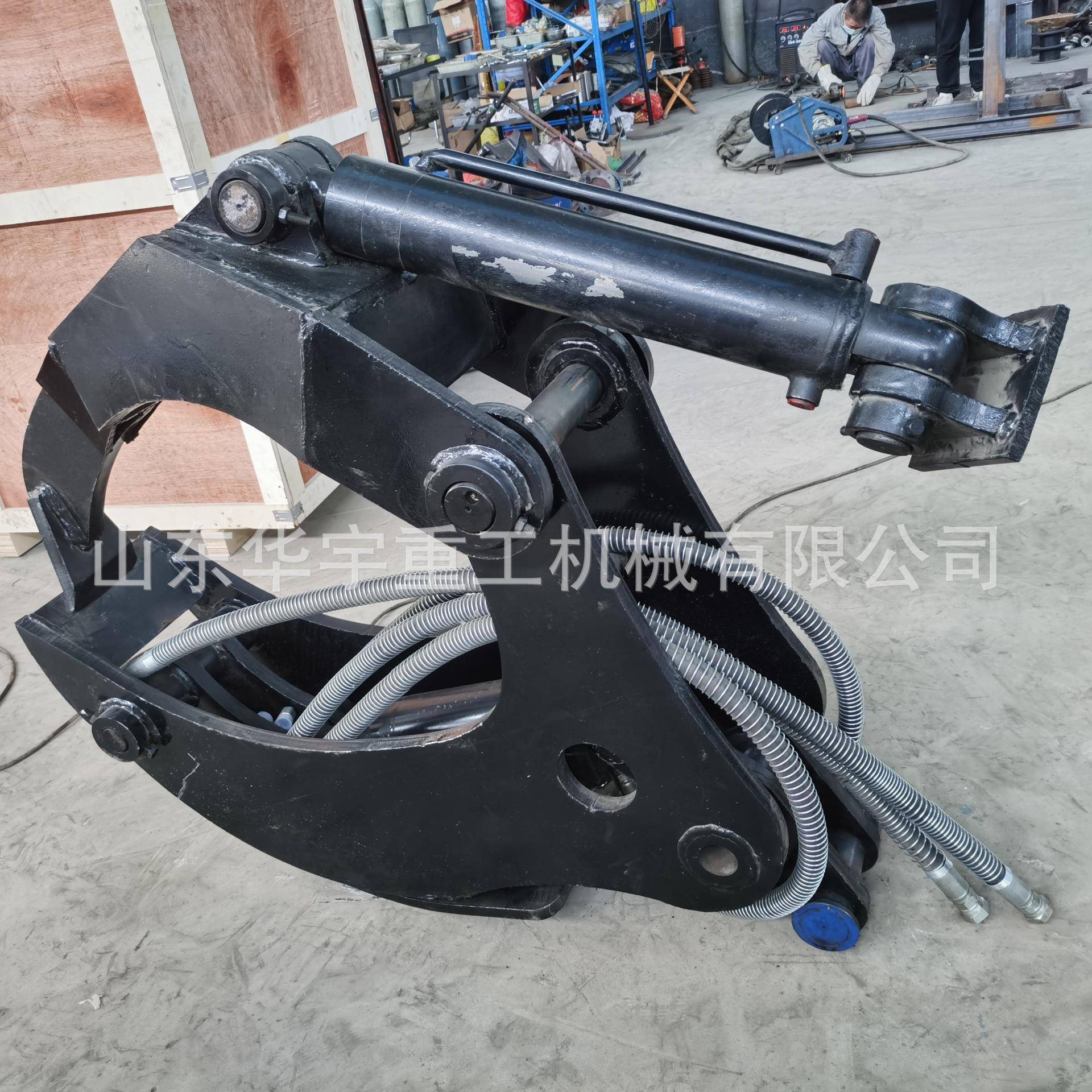 华宇劈根剪根树须机GAS 拔式起树根机具 挖掘机前端属具切树剪直