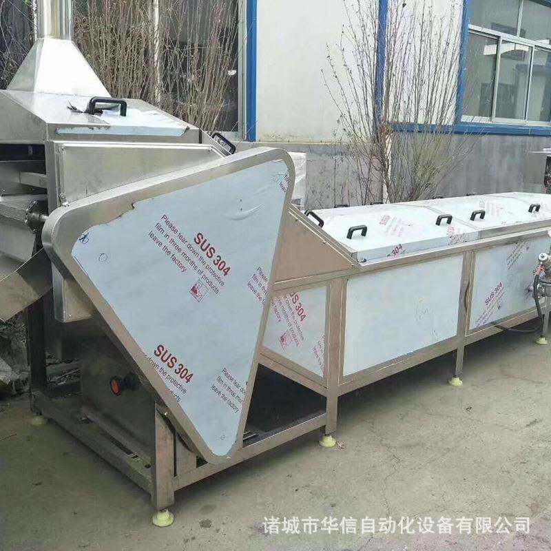 连续式不锈水果蔬菜蒸煮漂烫护HMM钢色机产线笋竹辣椒漂烫设生备