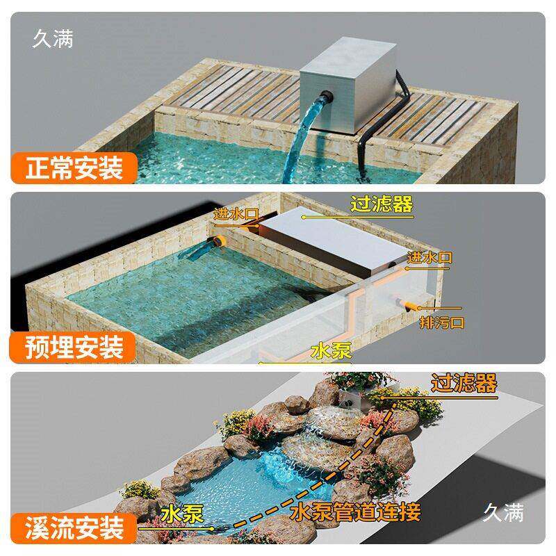 鱼池滤过滤器水池循环系统户外大型10138953锦鲤池净水设备水钢不