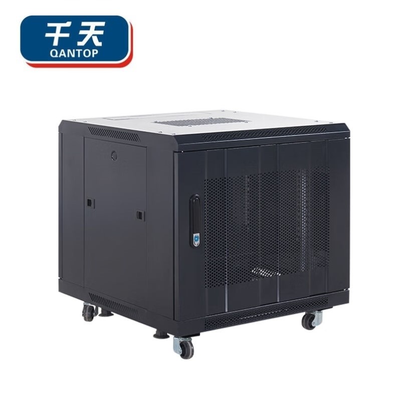 千天Qantop弱k电usb机柜12U服务器路由器机柜网门宽600深800高