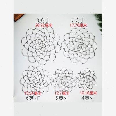 现代简约铁艺不锈钢插花辅助器多款多色铁丝工艺品插花辅助器