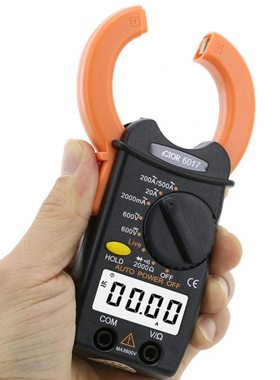 仪器钳形万用表VC6017 袖珍钳形表数字电流表 0.01A-500A助力