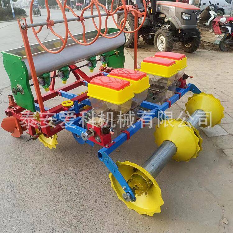 河南花生播种机两垄四行花生播种机加厚大架肥箱起垄施肥播种