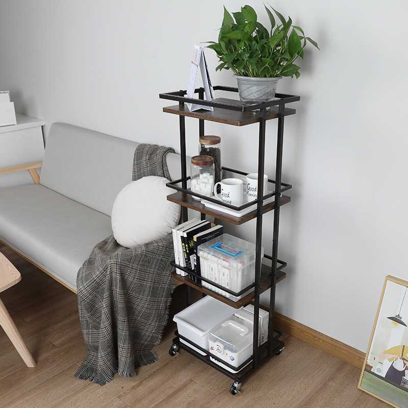 客厅展示架落地多层 房间卧室书架可移动办公室展示置物架