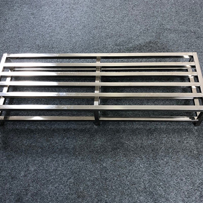 不锈钢厨房承重置物架35cm高z长方形一层米面架汤桶架锅架地墩架