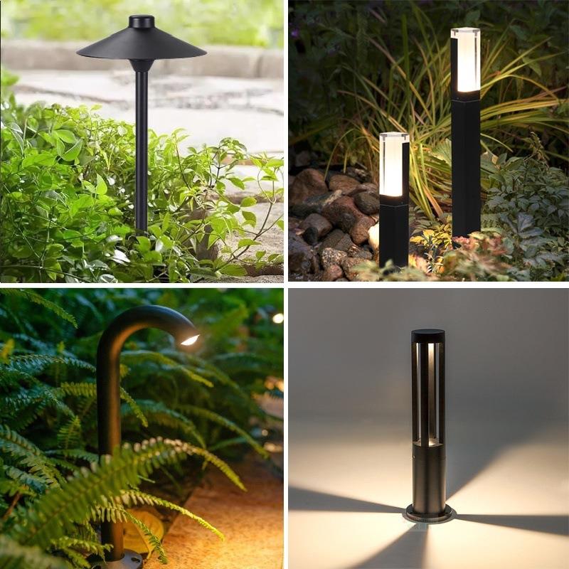led户外太阳能草坪灯新款简约现代别墅花园防水庭院灯接电草地灯