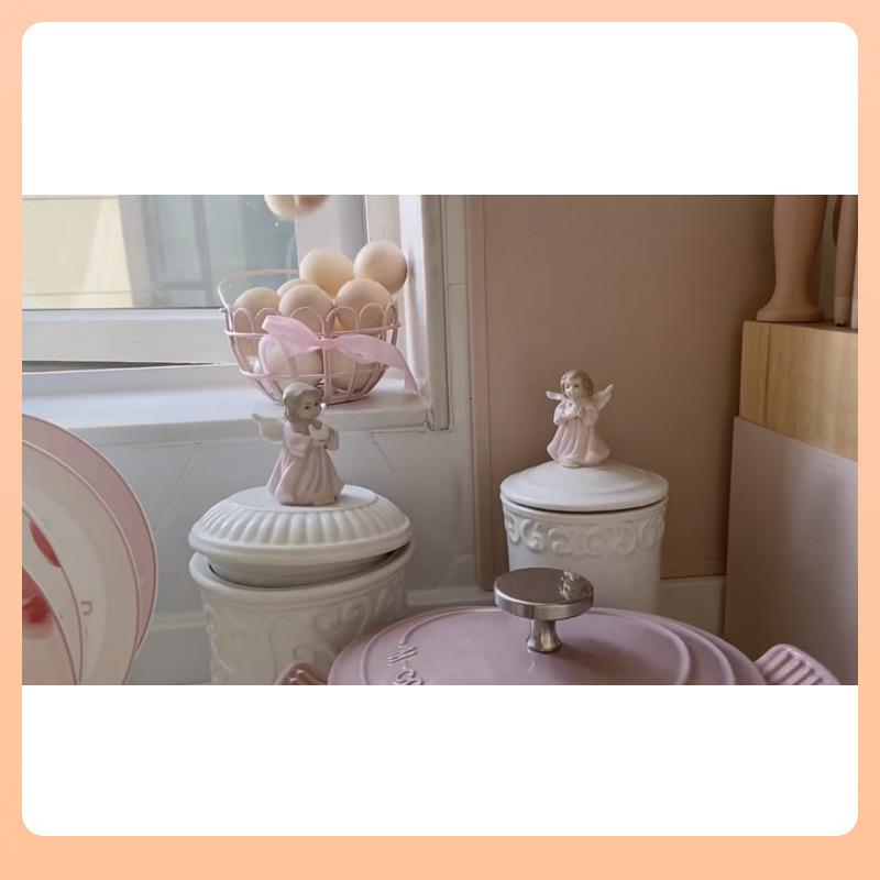 ۵特 丽芙 新古典小鸟对望糖罐马卡龙色陶瓷罐调料瓶罐厨房储