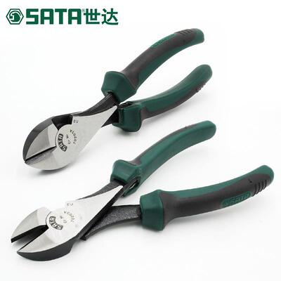 世达五金工具斜口钳斜嘴钳偏口钳剪线钳剪钢丝省力7寸钳子70203A