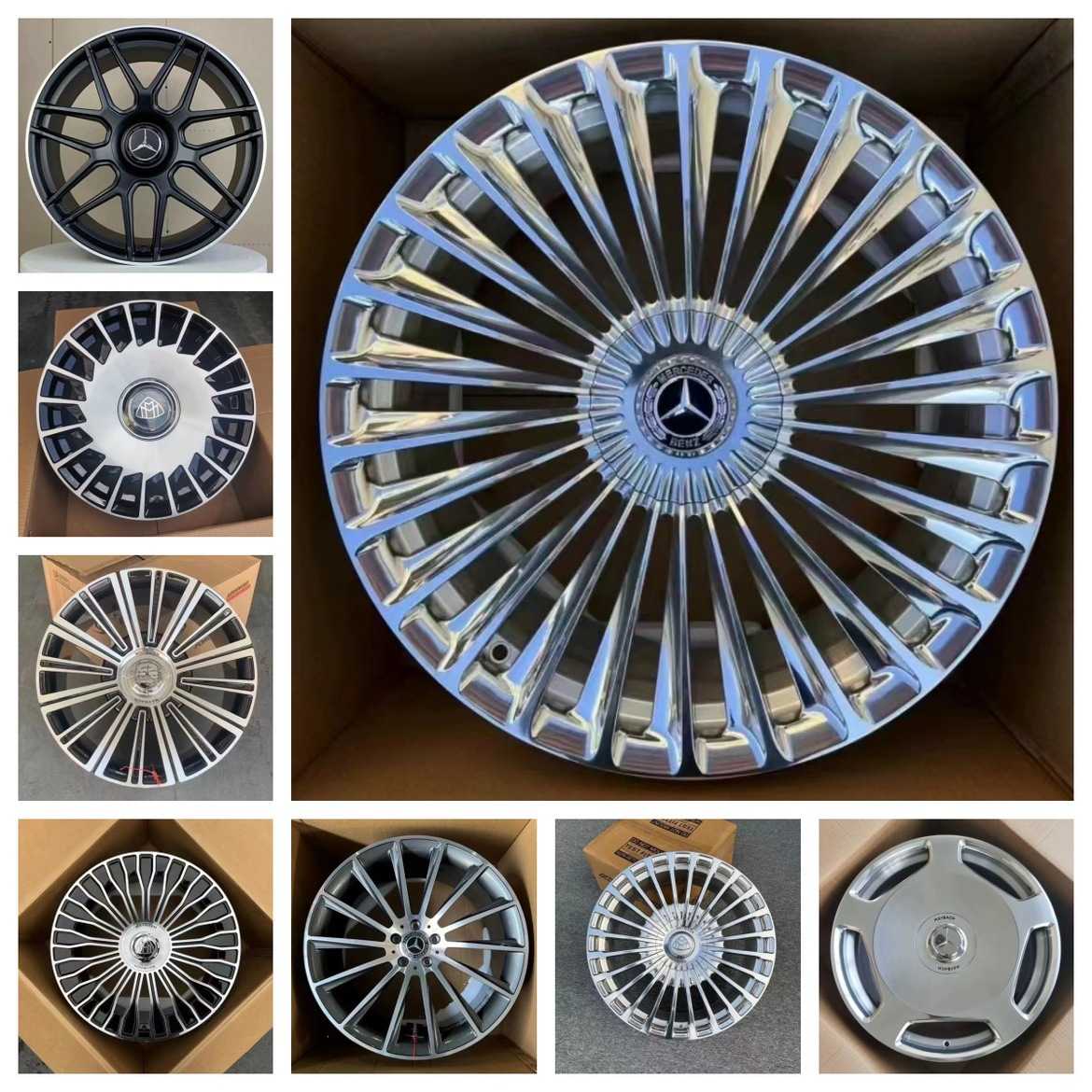 适用20/21/22/23寸奔驰GLS450迈巴赫锻造轮毂680GLE53G63 S450唯