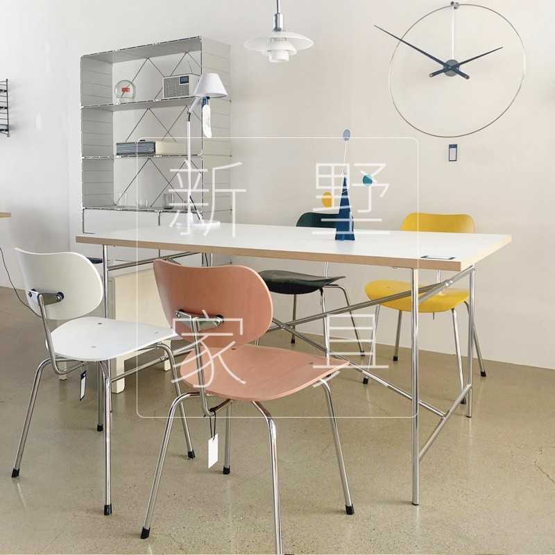 ins现代不锈钢书桌个性创意高档办公桌极简设计洽谈桌子休闲餐桌