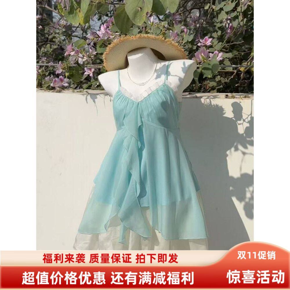 人鱼恋歌 日系昭和少女vintage复古上衣套装显瘦夏季半身裙两件套