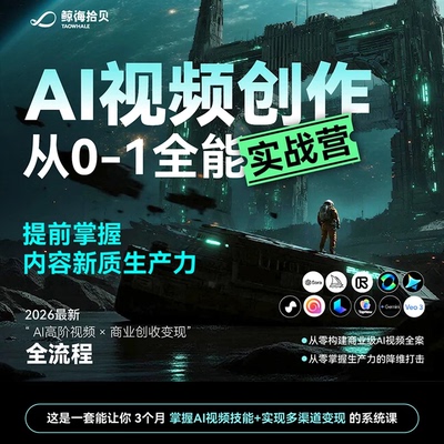 AI商业视频创作研修班 90天速通10大AI工具 GenJi是真想教会你