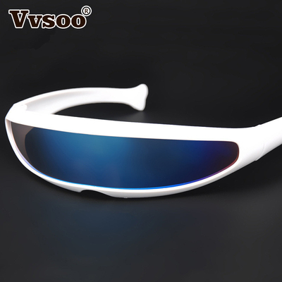 Vvsoo Futuristic Narrow Cyclops Sunglasses UV400 Personality