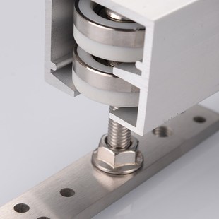 折叠门万向吊轮酒店屏风滑轨静音C推拉门合金滑轨玻璃门吊轮导轨