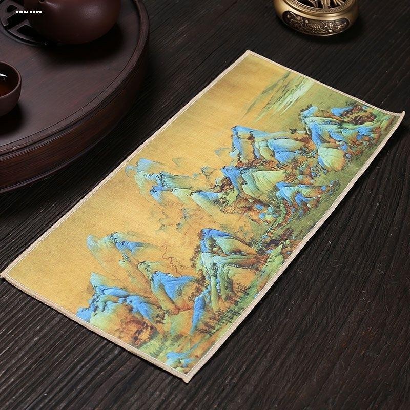 中式高档茶巾茶布桌布吸水茶桌垫