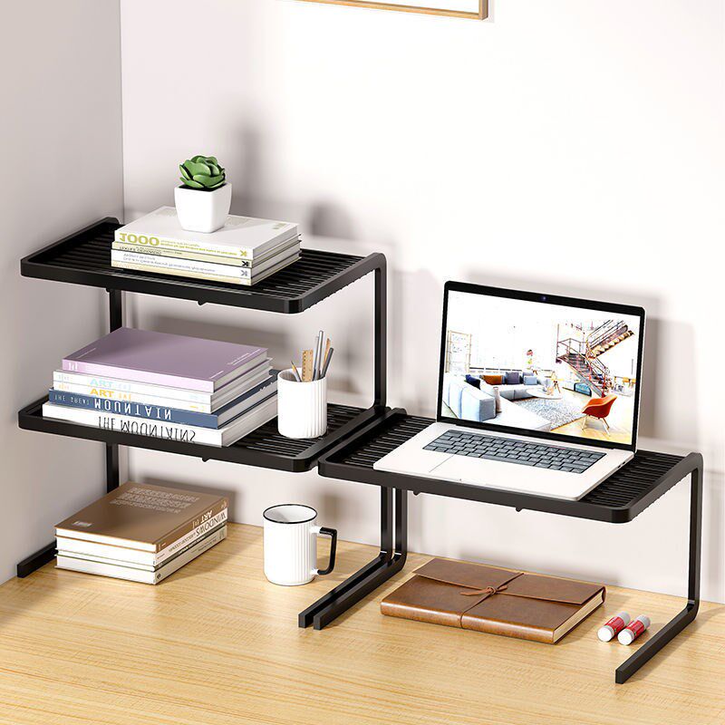 A4A3金属桌面上书架文件架置物架办公桌书立收纳整理盒多层大容量