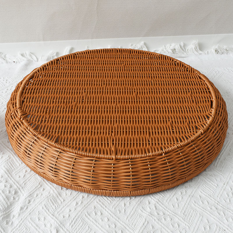 仿藤手工b编织收纳筐家用洗菜篮水果篮子整理托盘仿圆形簸箕晾晒,收纳整理,收纳筐,淘宝优惠券,粉丝福利购,淘宝优惠卷