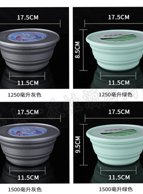 防盗锁扣打包盒灰色1250ml双层汤面分离密封打包碗1750毫.升200套
