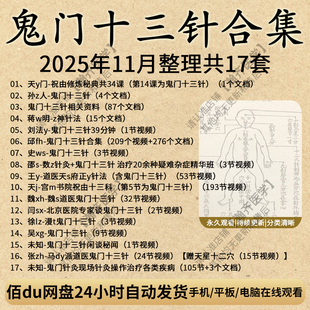 道家中医鬼门十三针视频全集老师资料天星十二穴针灸课程电子培训