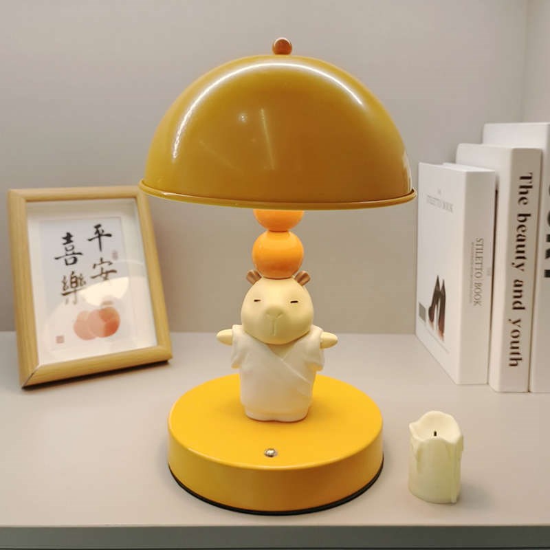 卡皮巴拉b小台灯卧室床头灯可爱治愈系桌面小摆件生日礼物女生实