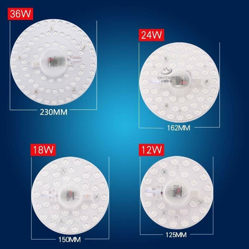 乚ed灯盘吸顶灯改造灯板圆形灯芯贴片黄白光家用长条平板节能光源