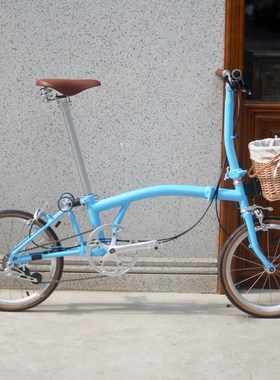 opton小布d5d7d0藤编折叠自行车篮子提手篮购物篮菜篮前筐子