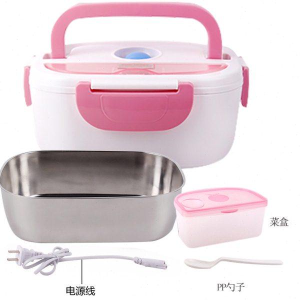 不锈钢加热车载保温饭盒可插电便携带饭器热饭电热带饭 110V 220V