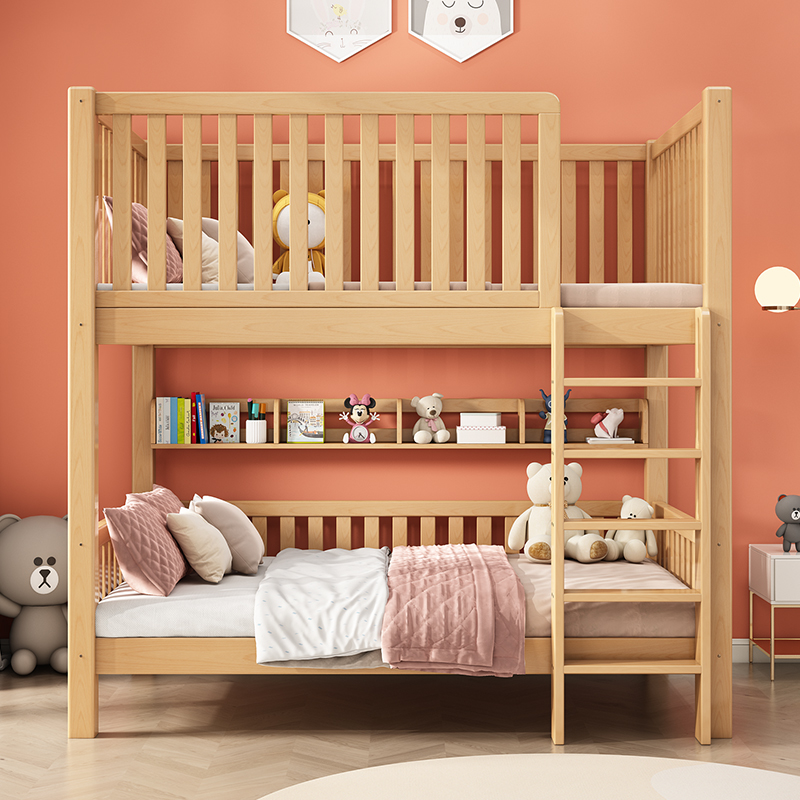 金多喜上下铺双层床实木高低床上下床子母床加高护栏儿童床两层床