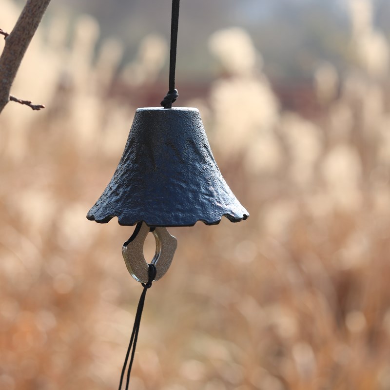 中式铸铁风铃富士金属日式古风景区阳台户外庭院露营天幕挂饰铃铛