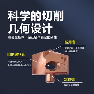 皇冠钻刀片通装肯纳整体硬质合金剑齿钻头刀片数控钨钢刀片可修磨