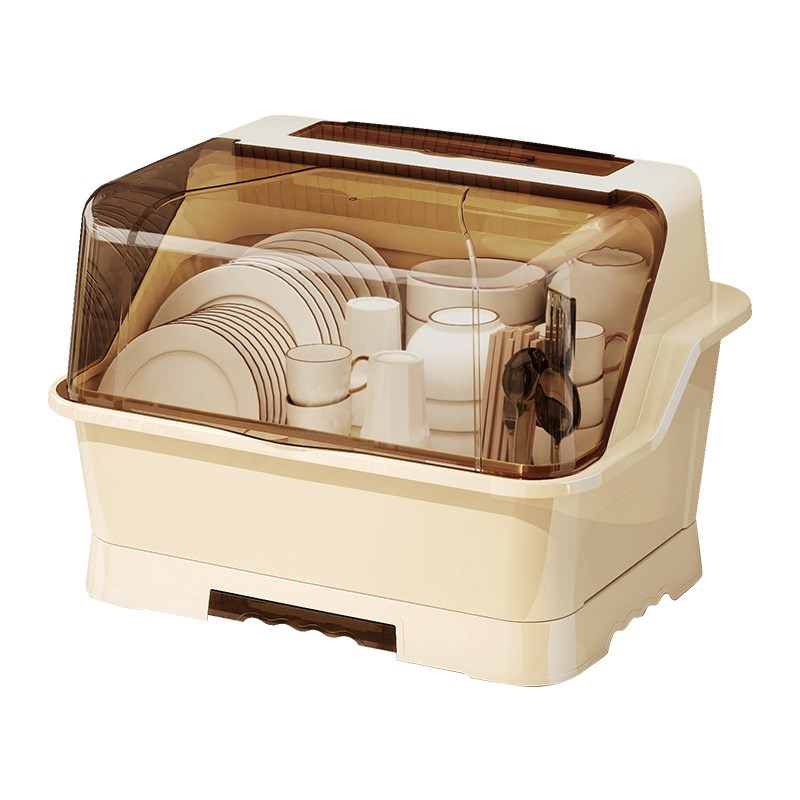 碗筷餐具收纳盒碗碟收纳架台面碗盘箱带沥水家用厨房放碗柜置物架