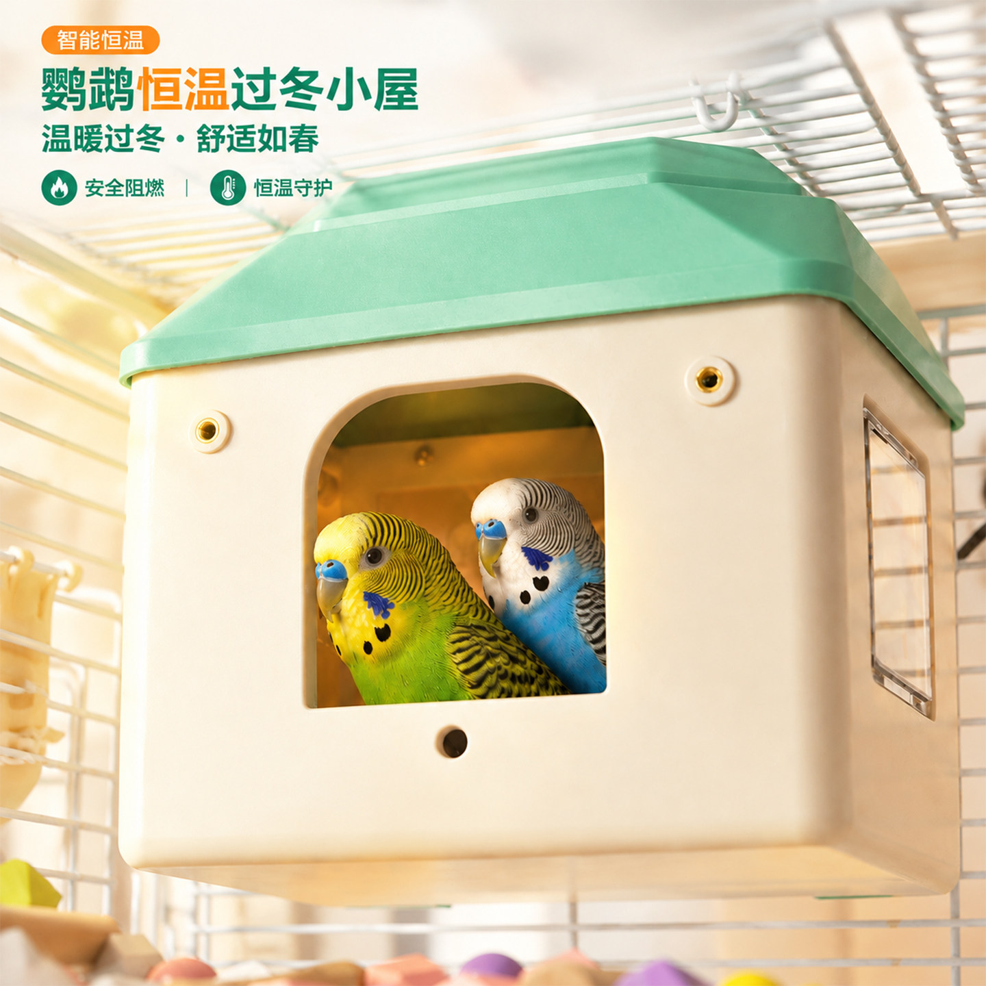 鸟窝鹦鹉窝保温加热窝防寒过冬小窝恒温电热鸟屋睡窝过冬保温神器
