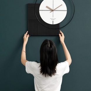 北欧风轻奢时钟表挂钟个性创意背景墙面挂件装饰艺术现代简约时尚