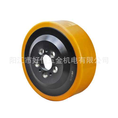 源头工厂产品230X75mm 杭叉聚氨酯PU电动叉车驱动脚轮