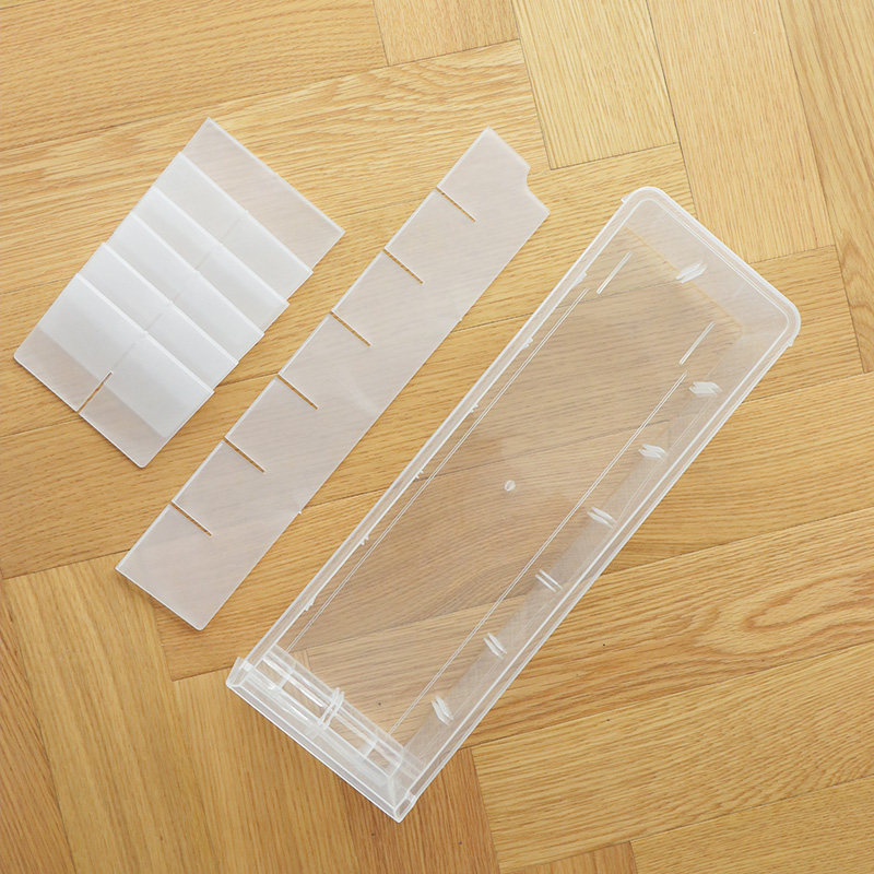 长条窄抽屉式收纳盒o带隔板储物箱塑料分格收纳箱夹缝收纳柜