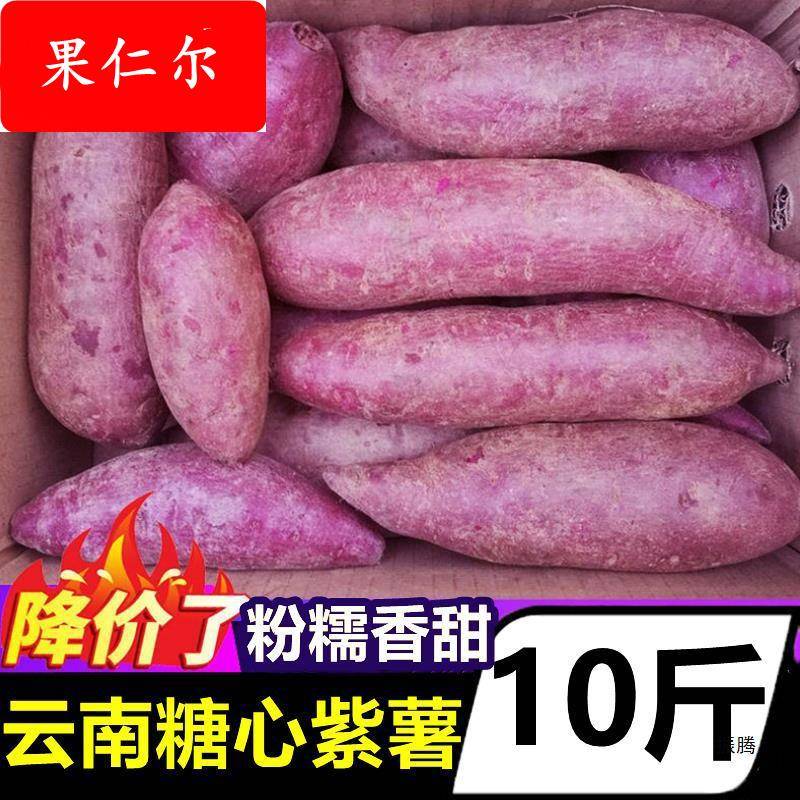 云南糖心紫薯10斤新鲜蔬菜烟薯蜜薯沙地番薯板栗红薯地瓜农家自种