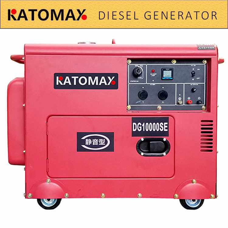 泰普特小型带轮子7KW/7500W家用低噪音单/三相柴油发电机组