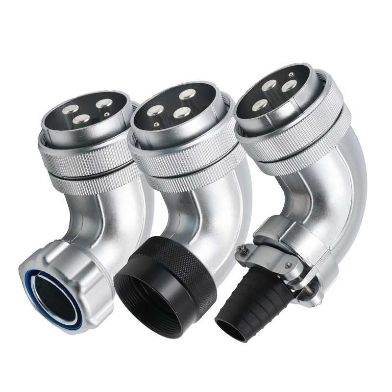 单个弯式航空插头WS55 4芯7芯40芯53芯61芯TR TS TC威浦 弯式插头