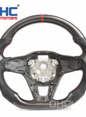 跨境适用于vw大众GTI MK8 R-Line碳纤维方向盘小钢炮改装定制