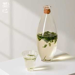 墨己高硼硅玻璃冷泡瓶创意酒瓶器简约北欧风花瓶冷凝酒具冷泡茶壶