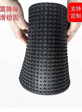 厂家直销防滑缓冲橡胶垫片方形橡胶缓冲垫黑色圆点减震抗震垫