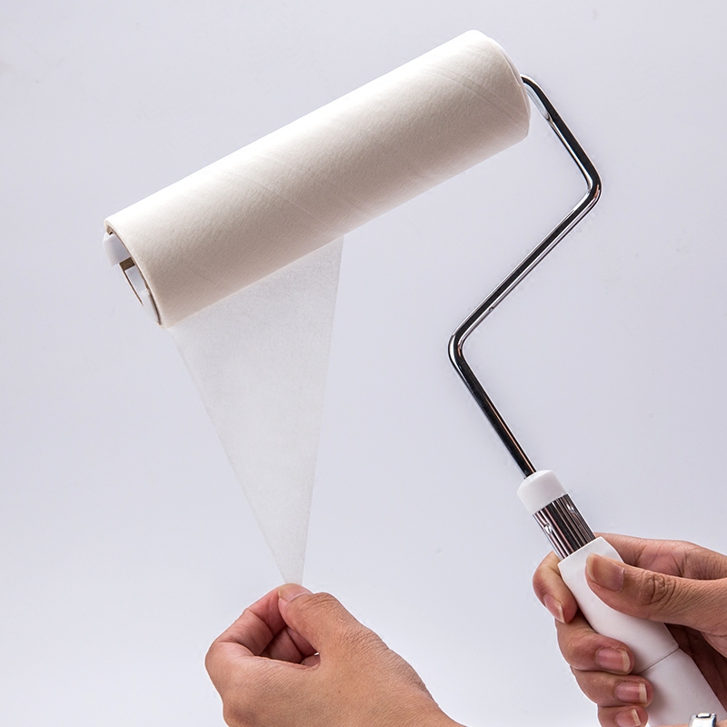 粘毛器地板长柄可撕式粘尘纸替y换卷滚筒滚刷去毛除毛神器粘毛卷