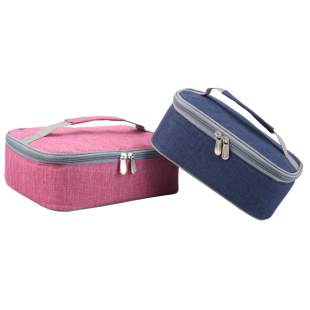 分隔型饭盒袋大号学生午餐袋手提便当包小号韩式U餐袋保温袋方形