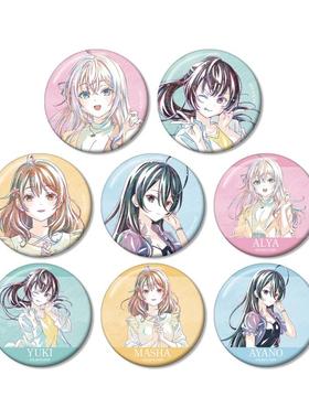 AMNIBUS 不时轻声地以俄语遮羞的邻座艾莉同学 插画风 徽章 盲包