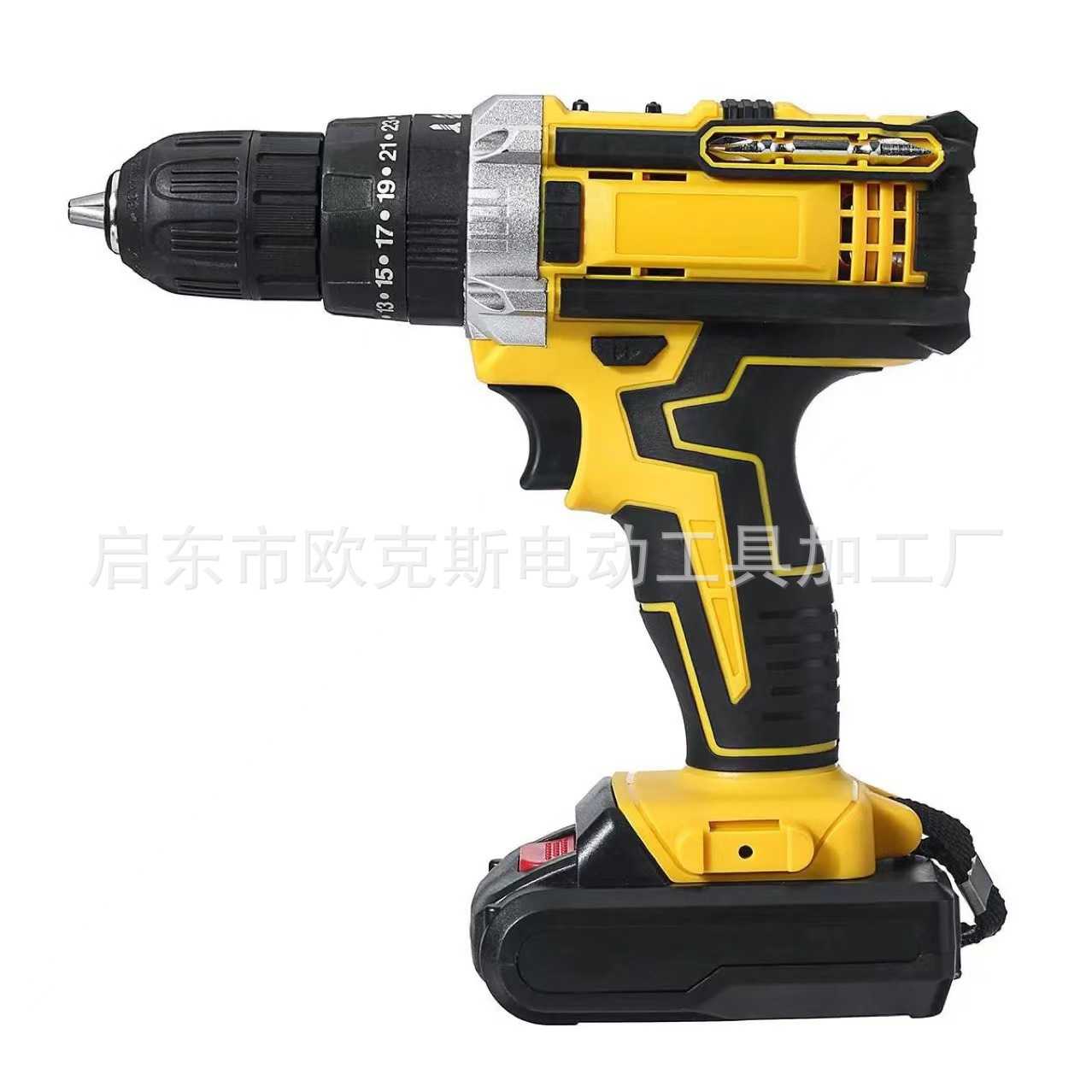 多功能手电钻转家用手钻充电工具锂电钻冲击钻电动螺丝三档调速