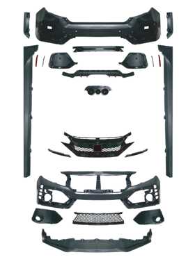 适用于十代思域改装TR包围16款思域typer大包围中网前杠后杠