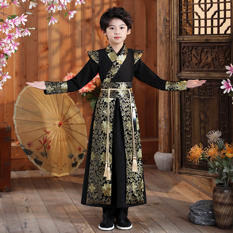 男童汉服2025新款冬季儿童古装侠客小少爷唐装儿童中国风演出服